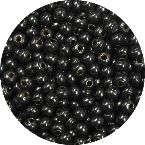 8/0 Seed Bead, Genuine Metal, Black