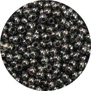 8/0 Seed Bead, Genuine Metal, Gunmetal