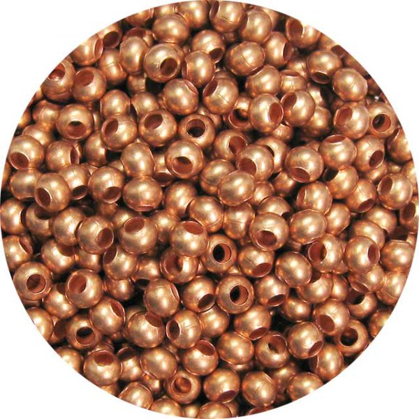 8/0 Seed Bead, Genuine Metal, Matte Copper