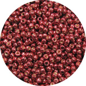 8/0 Japanese Seed Bead, Permanent Galvanized Metallic Rusty Red**