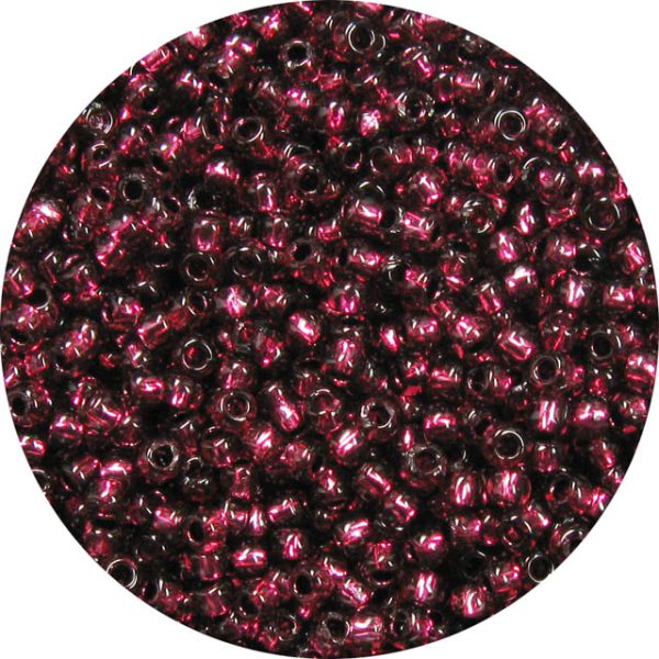 8/0 Japanese Seed Bead, Permanent Silver Lined Cabernet**