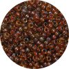 8/0 Japanese, Transparent Dark Topaz Picasso 4501