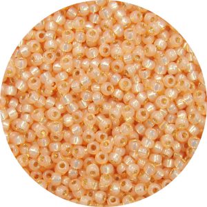 8/0 Japanese Seed Bead, Gold Lined Waxy Peach*