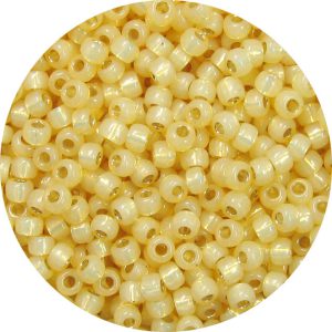 8/0 Japanese Seed Bead, Gold Lined Waxy Corn Yellow*