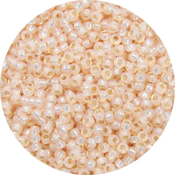 Japanese Seed Bead, Gold Lined Waxy Light Peach*