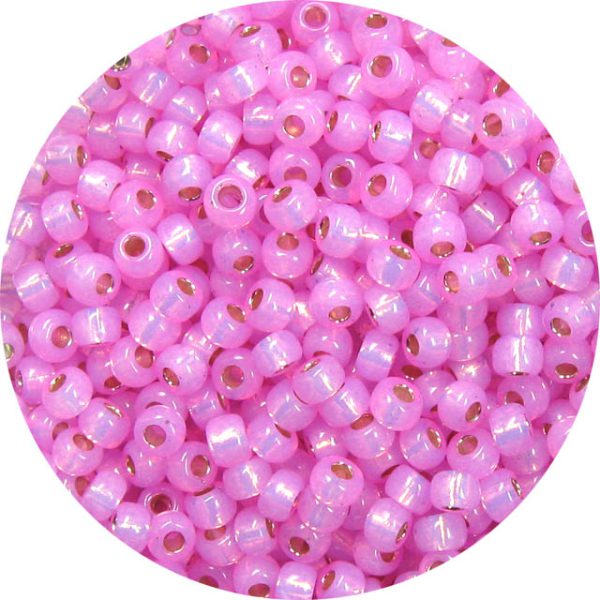 Japanese Seed Bead, Gold Lined Waxy Hot Pink*