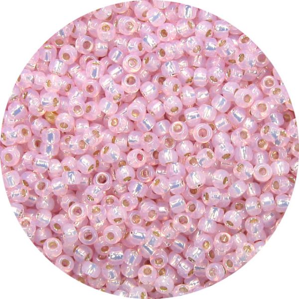 8/0 Japanese Seed Bead, Gold Lined Waxy Baby Pink*