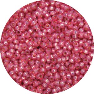 8/0 Japanese Seed Bead, Gold Lined Waxy Rose*