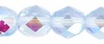 6mm Czech Faceted Round Fire Polish Beads - Alexandrite AB