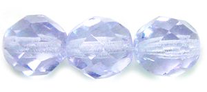 8mm Czech Faceted Round Fire Polish Beads - Alexandrite