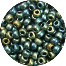 8-0 Frosted Iridescent Seed Beads