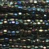 9/0 Czech Three Cut Seed Bead, Green Iris