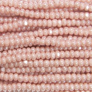 8/0 Czech Charlotte/True Cut Seed Bead, Opaque Cheyenne Pink Luster