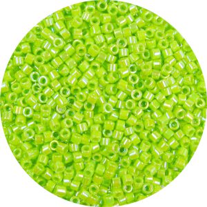 DB0169 - 11/0 Miyuki Delica Beads, Opaque Lime Green AB