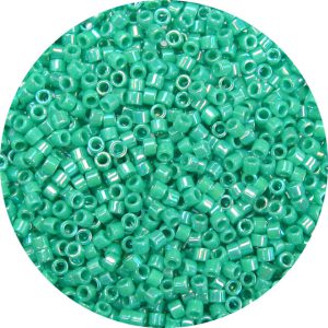 DB0166 - 11/0 Miyuki Delica Beads, Opaque Turquoise Green AB