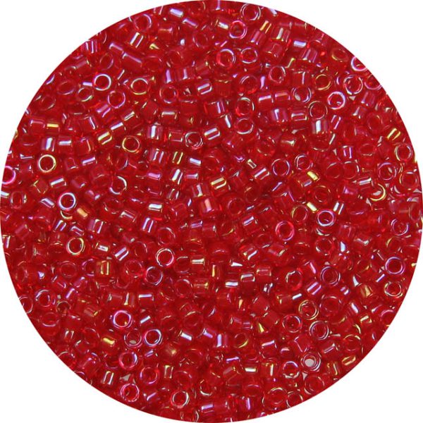 DB0295 - 11/0 Miyuki Delica Beads, Red Lined Ruby AB