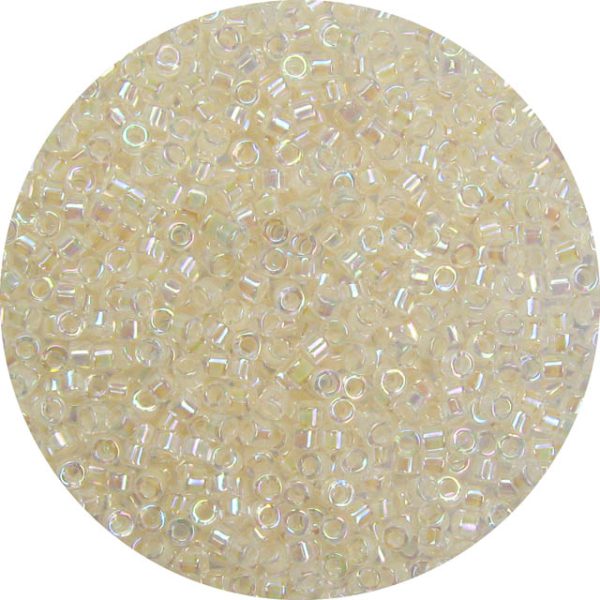 DB0052 - 11/0 Miyuki Delica Beads, Ivory Lined Crystal AB*