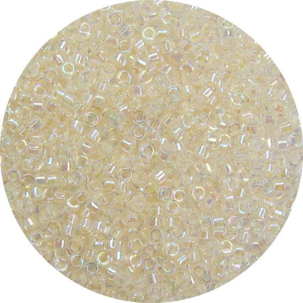 DB0052 - 11/0 Miyuki Delica Beads, Ivory Lined Crystal AB*