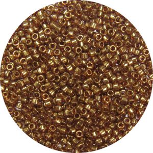 DB0115 - 11/0 Miyuki Delica Beads, Transparent Gold Luster Rose