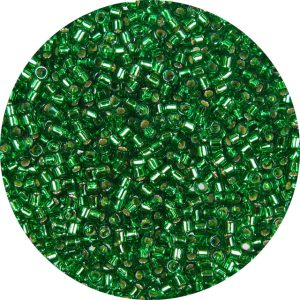 DB0605 - 11/0 Miyuki Delica Beads, Silver Lined Kelly Green*