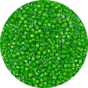 DB0274 - 11/0 Miyuki Delica Beads, Lime Green Lined Kelly Green