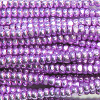 13/0 Czech Charlotte Cut Seed Bead, Terra Galvanized Metallic Violet