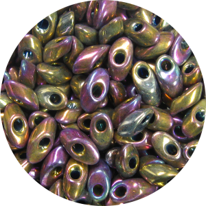 4X7mm Miyuki Magatama Beads Nickle Plated AB