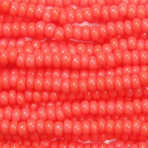 14/0 Czech Seed Bead, Opaque Coral