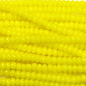 14/0 Czech Seed Bead, Opaque Yellow