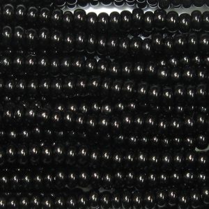 14/0 Czech Seed Bead, Opaque Black