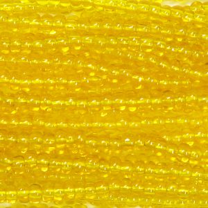 14/0 Czech Seed Bead, Transparent Citrine Yellow