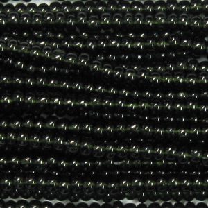 14/0 Czech Seed Bead, Transparent Dark Olivine