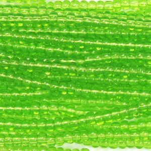 14/0 Czech Seed Bead, Transparent Olivine