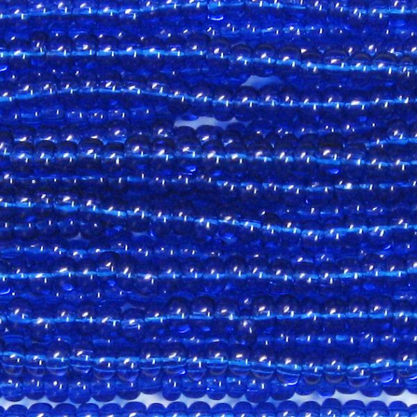 14/0 Czech Seed Bead, Transparent Capri Blue