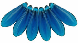 5x16mm Dagger Beads, Capri Blue