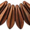 5x16mm Dagger Beads, Dark Copper