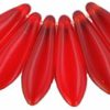 5x16mm Dagger Beads, Ruby Red