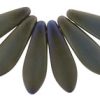 5x16mm Dagger Beads, Frosted Brown Iris