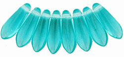 3x11mm Small Dagger Beads, Teal