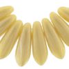 3x11mm Small Dagger Beads, Opaque Beige Luster AB