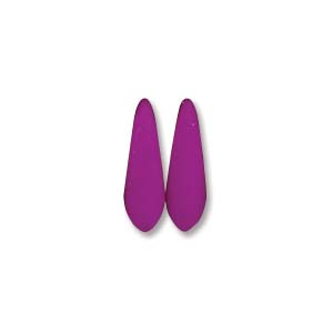 3x11mm Small Dagger Beads, Neon Fuchsia