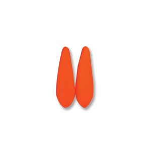 3x11mm Small Dagger Beads, Neon Orange