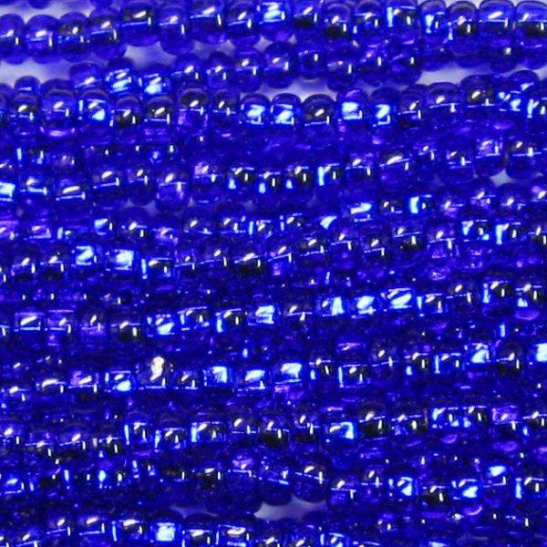 14/0 Czech Seed Bead, Silver Lined Cobalt Blue