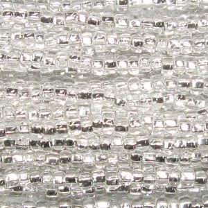 14/0 Czech Seed Bead, Silver Lined Crystal