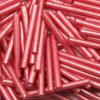 #2, 5mm Czech Bugle Bead, Frosted Dusty Rose Supra