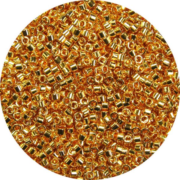DBL031 24K Gold Plated 8/0 Miyuki Delica Seed Beads 50 grams