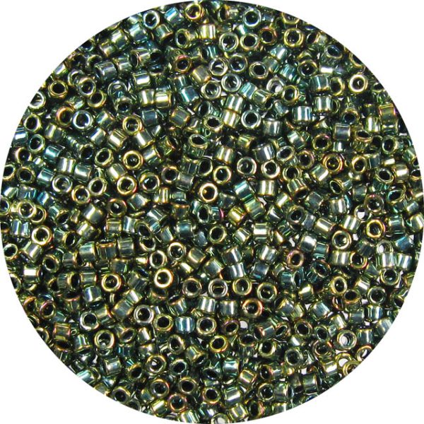 DB0024 - 11/0 Miyuki Delica Beads, Khaki Green Iris