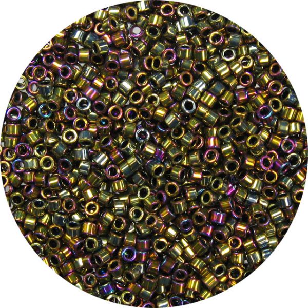 DBL029  Nickle Plated AB 8/0 Miyuki Delica Seed Beads 50 grams