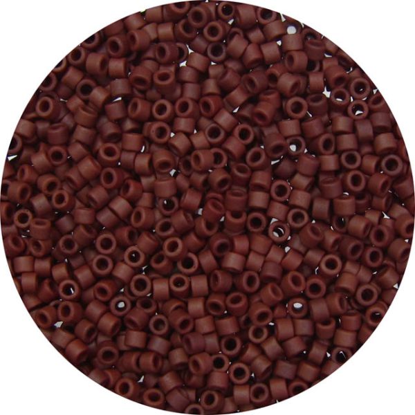 DB753 - Frosted Opaque Dark Red 11/0 Delica Seed Beads