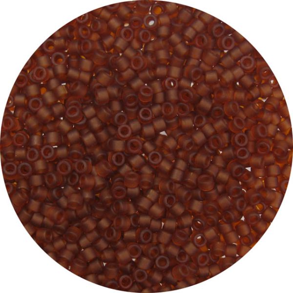 DB764 - Frosted Transparent Topaz 11/0 Delica Seed Beads